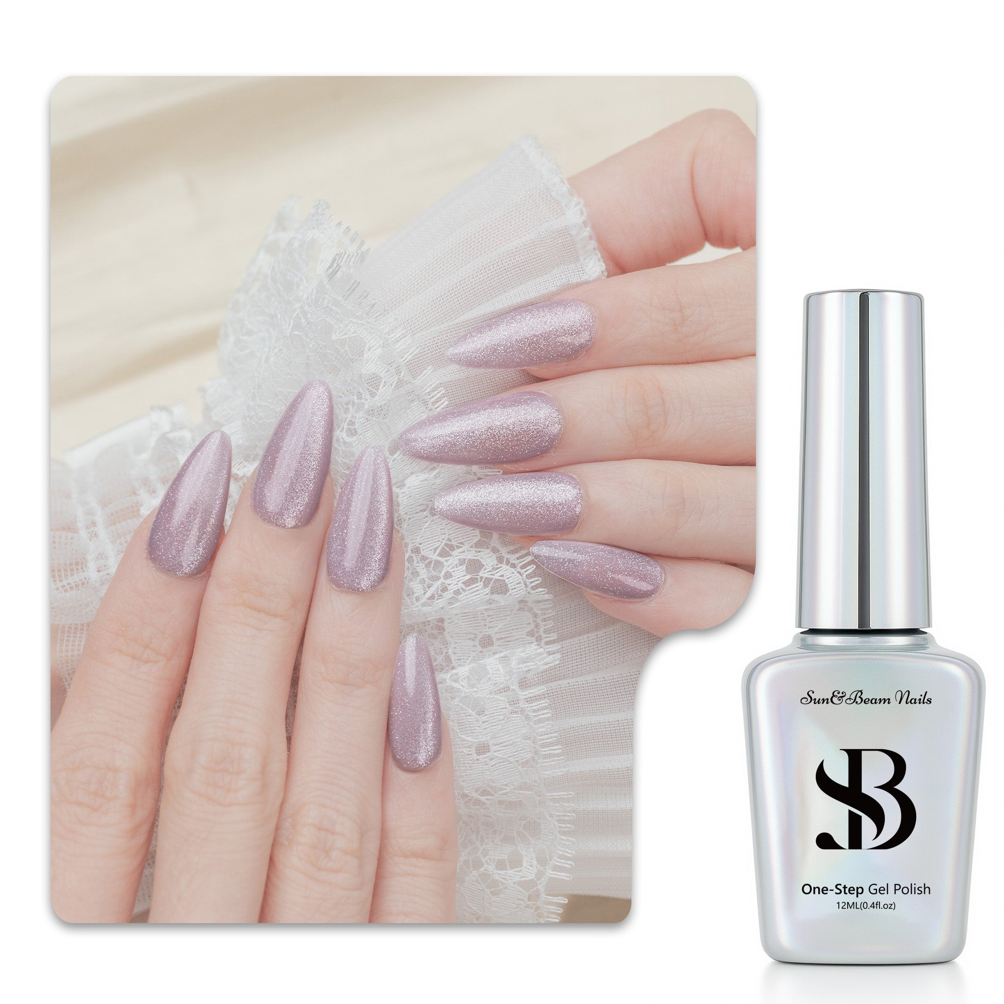 One-Step Gel Polish 3-in-1 Cat Eye 12ml｜No Base or Top Coat Needed｜UV Light Recommended｜Easy Removal (#585 Rose Nude)