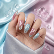 Handmade Ocean Pearl Gradient Press-On Nails #319