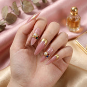 Faux ongles faits main inspiration bijoux #103