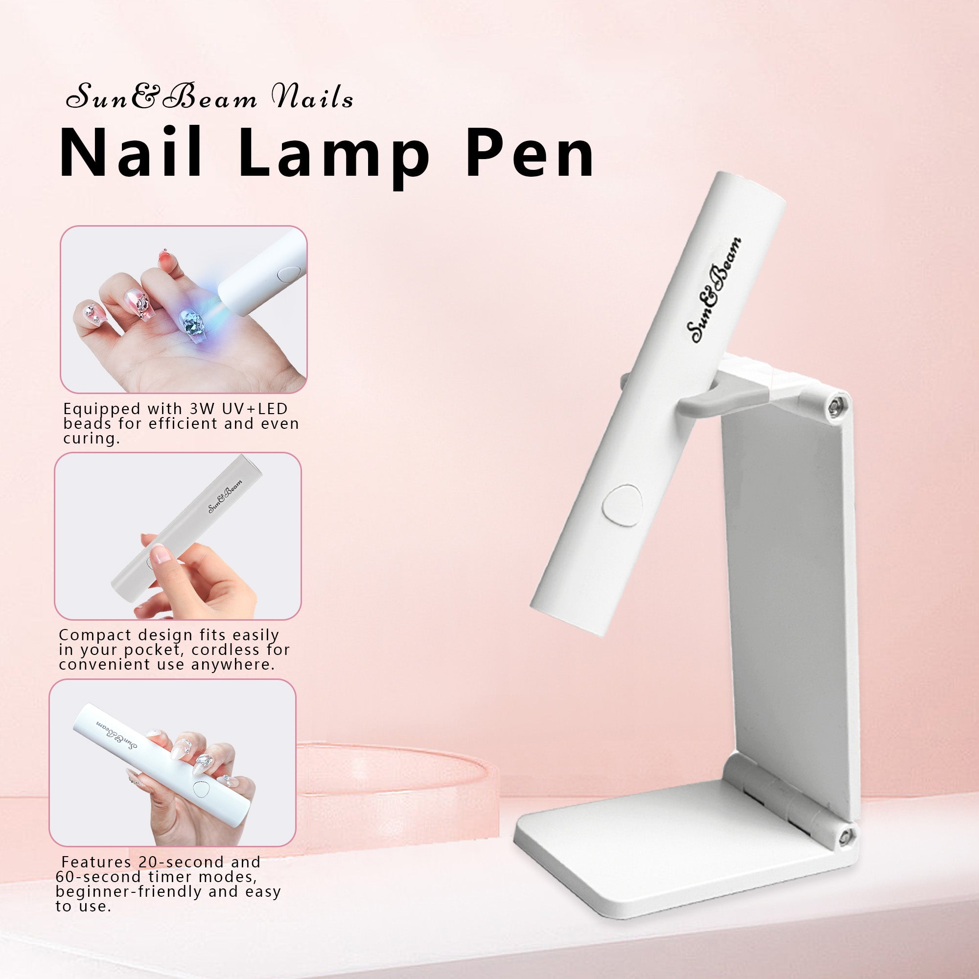LED UV Nail Lamps Dryer Curing Light for Gel Polish Resin Portable Rechargeable Auto Timer Quick Mini
