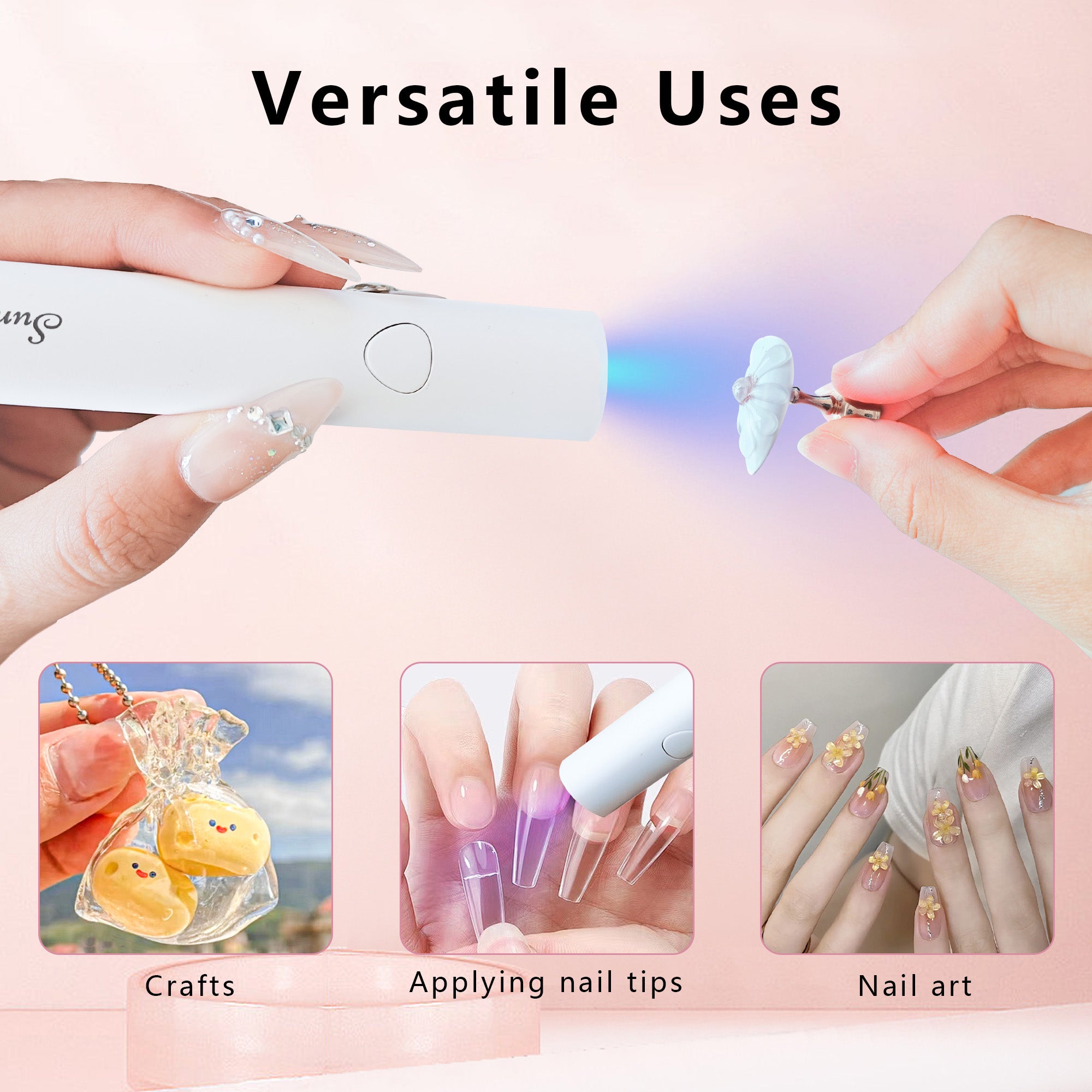 LED UV Nail Lamps Dryer Curing Light for Gel Polish Resin Portable Rechargeable Auto Timer Quick Mini