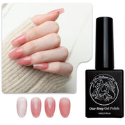One-Step Gel Polish 3-in-1 | No Base or Top Coat Needed No Sanding UV/LED Compatible Easy Removal 15ml (#08 Sheer Rose Petal)