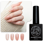 One-Step Gel Polish 3-in-1 | No Base or Top Coat Needed No Sanding UV/LED Compatible Easy Removal 15ml (#01 Sheer Nude Blush)