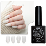 One-Step Gel Polish 3-in-1 | No Base or Top Coat Needed No Sanding UV/LED Compatible Easy Removal 15ml (#20 Sheer Milky White)