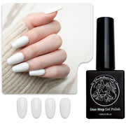 One-Step Gel Polish 3-in-1 | No Base or Top Coat Needed No Sanding UV/LED Compatible Easy Removal 15ml (#19 Snow Blossom)