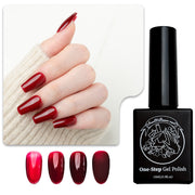 One-Step Gel Polish 3-in-1 | No Base or Top Coat Needed No Sanding UV/LED Compatible Easy Removal 15ml (#42 Ruby Romance)