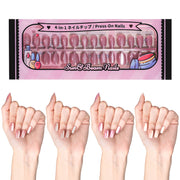 Standard Press-On Nails 120 Pcs, 4-in-1 Mix & Match Fake Nails, Reusable & Easy to Apply, DIY Nail Art #301