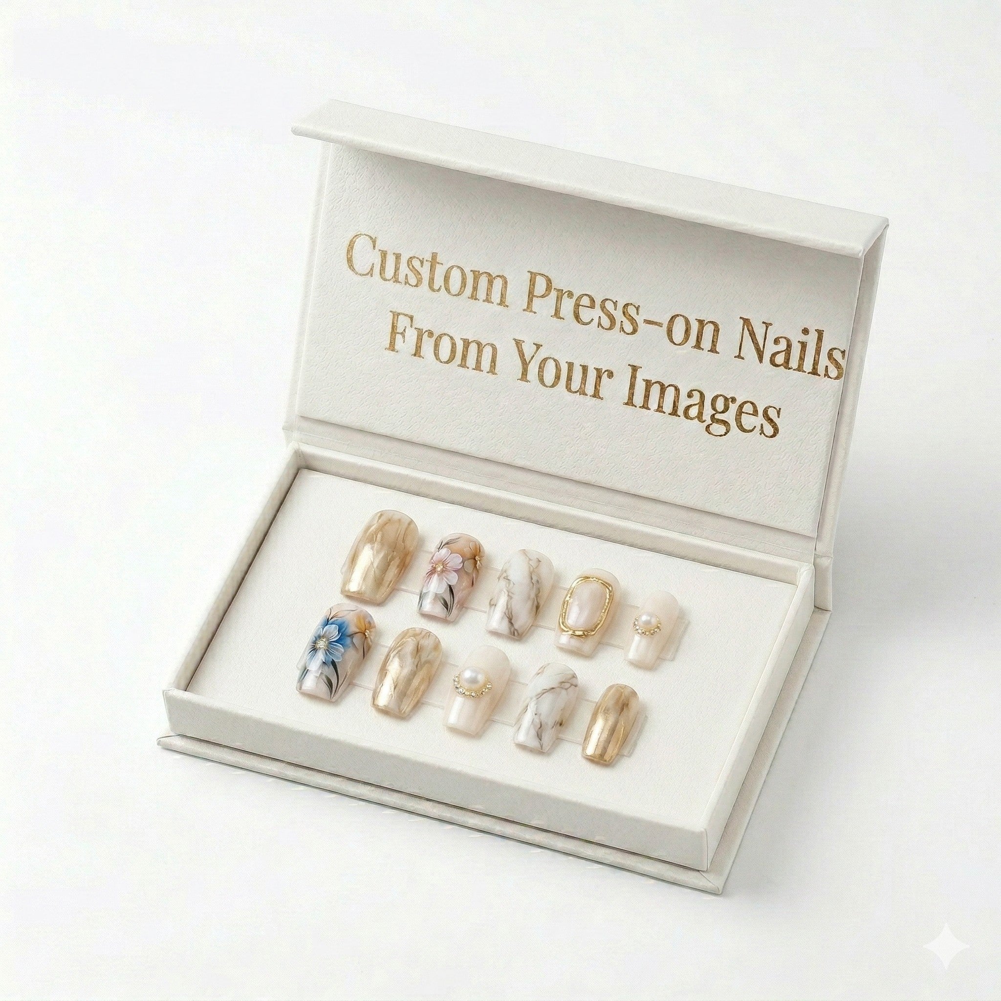 Custom Press On Nails 10 Pcs Set With Custom Sizing Handmade Premium Gel Reinforced Wearable Nail Art With Optional Pre Shipment Photo Confirmation