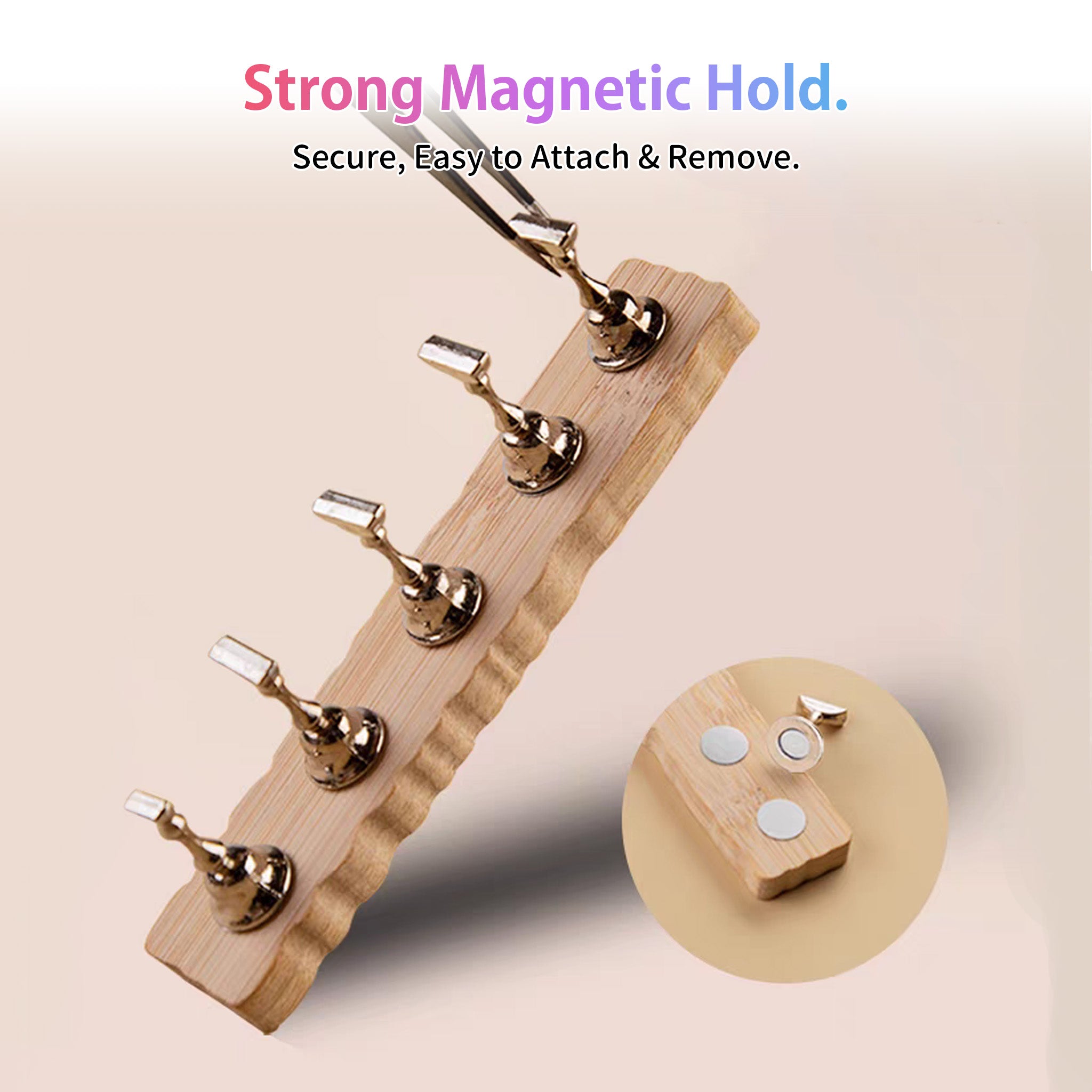Magnetic Nail Tips Stand -Nail Practice Holders,Nail Stands for Painting Nails for Homes&Salons