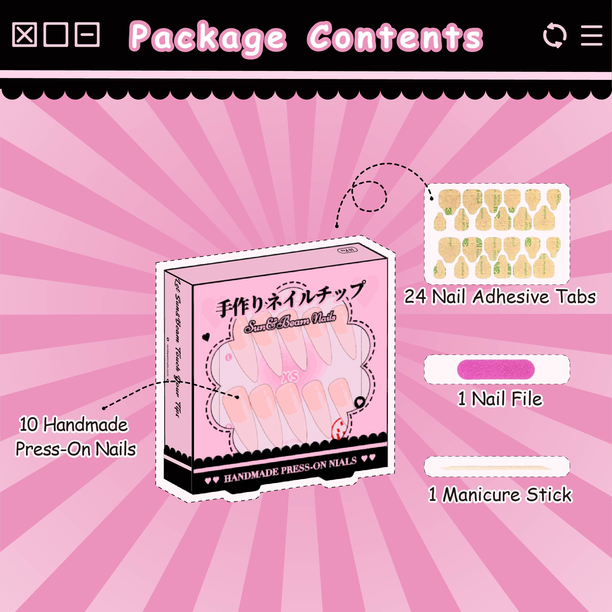 Handmade Medium Coffin Ballerina Red Gold Glitter French Rhinestone Design Fashion False Nail Tips 10 Pcs #043