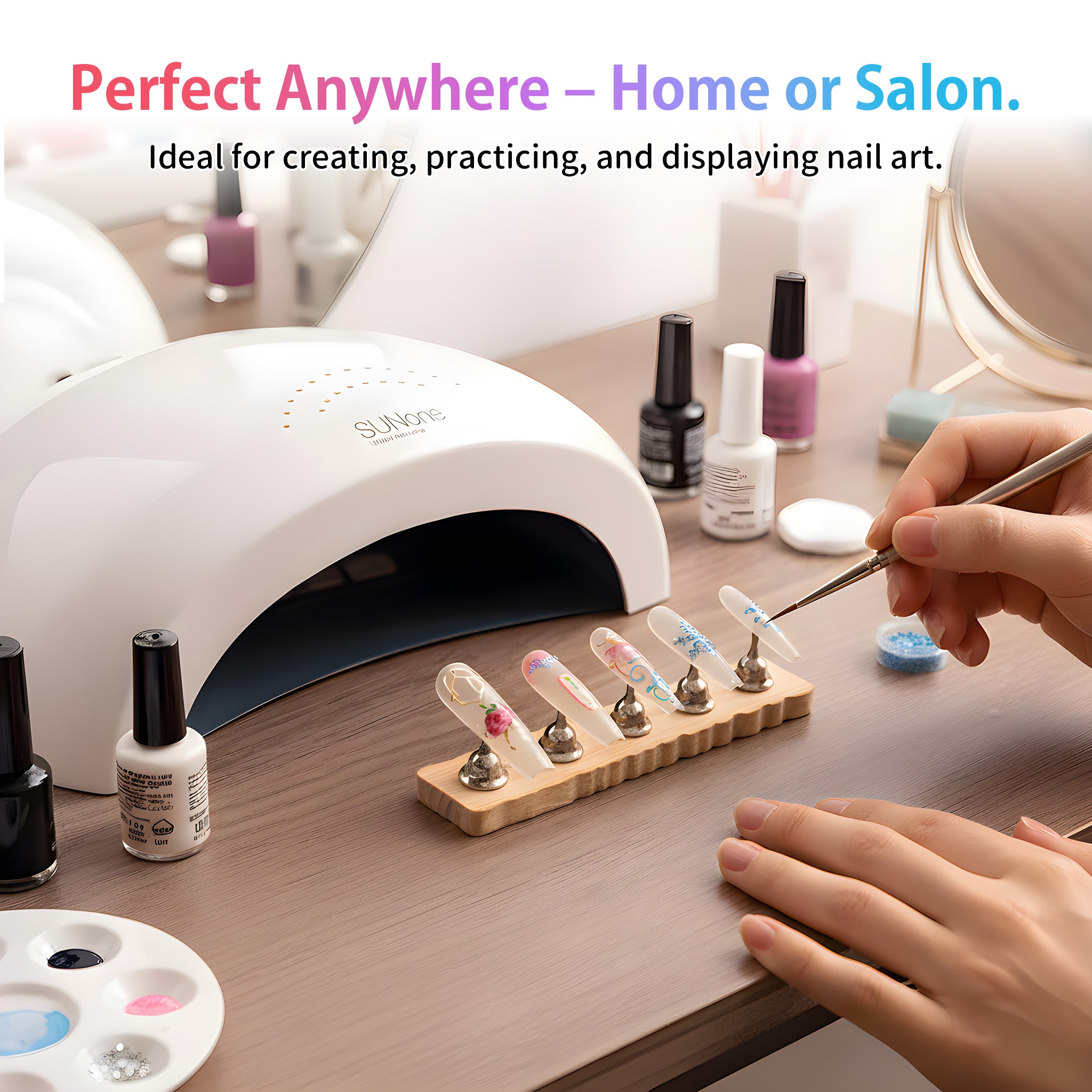 Magnetic Nail Tips Stand -Nail Practice Holders,Nail Stands for Painting Nails for Homes&Salons