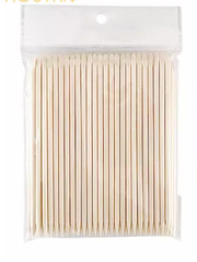 Orange Wood Sticks – Cuticle Pusher for Nail Care Manicure Pedicure Tools, Gel Polish Removal & Cleaning 100 Pcs